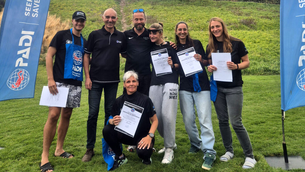 New PADI instructors after successfully passing Instructor Exams